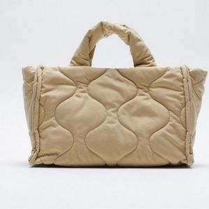Zara Quilted Shopper Bag